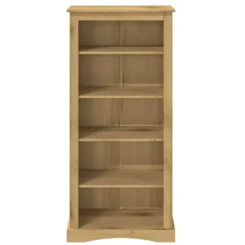 5 Tier Bookcase - Mexican Pine Corona Range - 81 x 40 x 170cm