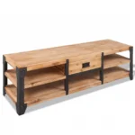 Stylish Wooden TV Stand - Acacia Wood - 140 x 40 x 45cm