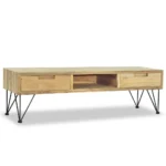 Recycled solid teak TV Cabinet - 120 x 35 x 35cm