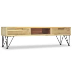 Recycled solid teak TV Cabinet - 120 x 35 x 35cm