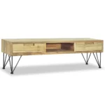 Recycled solid teak TV Cabinet - 120 x 35 x 35cm