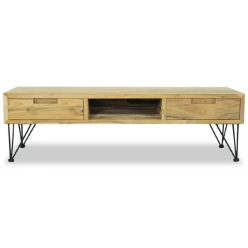 Recycled solid teak TV Cabinet - 120 x 35 x 35cm