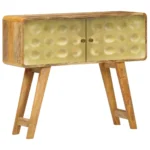 Sideboard - Mango Wood - Gold Print - 90 x 30 x 77cm