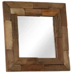 Square Wooden Mirror - Reclaimed Wood - 50 x 50cm