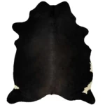 Real Cowhide Rug - Black - 150 x 170cm