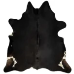 Real Cowhide Rug - Black - 150 x 170cm