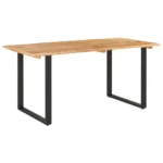 Wooden Dining Table - Acacia Wood - 154 x 80 x 76cm