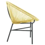 Poly Rattan Garden Moon Chair - Beige