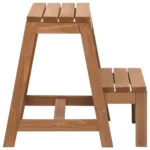 Solid Firwood Foldable Stool With Step - 39 x 38 x 45cm