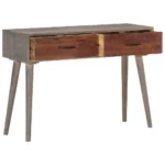 Console Table - Rough Mango Wood - Grey - 110 x 35 x 75cm