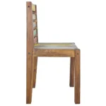 x4 Multi Colour Dining Chairs - Solid Reclaimed Wood