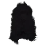 Black Icelandic Sheepskin Chair Cover - 70 x 110cm