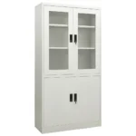 Steel Office Cabinet - Light Grey - 90 x 40 x 180cm