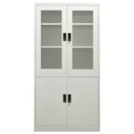 Steel Office Cabinet - Light Grey - 90 x 40 x 180cm