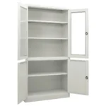 Steel Office Cabinet - Light Grey - 90 x 40 x 180cm