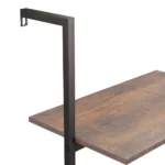 5 Tier Leaning Shelf - Dark Brown and Black - 64 x 35 x 185cm