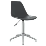 2 Modern Swivel Dining Chairs - Light Grey