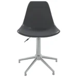 2 Modern Swivel Dining Chairs - Light Grey