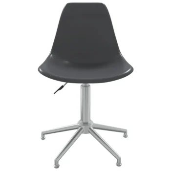 2 Modern Swivel Dining Chairs - Light Grey