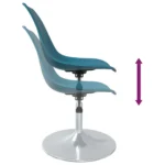 4 Modern Swivel Dining Chairs - Turquoise