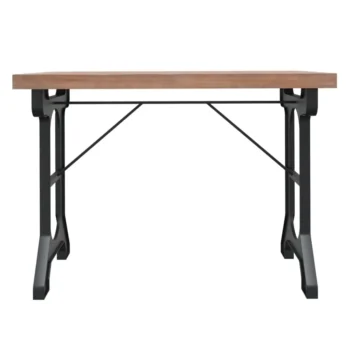 Solid Fir Wood And Iron Dining Table - 110 x 65 x 82cm