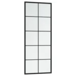 Black Wall Mirror - Metal - 100 x 40cm