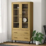 OSLO Bookcase with Metal Legs - Brown - 85 x 35 x 172.5cm