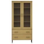 OSLO Bookcase with Metal Legs - Brown - 85 x 35 x 172.5cm