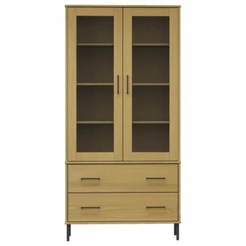 OSLO Bookcase with Metal Legs - Brown - 85 x 35 x 172.5cm