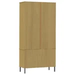 OSLO Bookcase with Metal Legs - Brown - 85 x 35 x 172.5cm