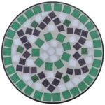 Mosaic Side Table Plant Table - Green White