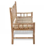 Weather Resistant Bamboo Garden Bench - 120 x 55 x 90cm