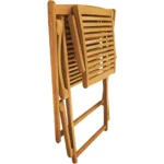 Deck Chair With Foot Rest - Acacia Wood - 150 x 70 x 69cm