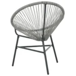 Poly Rattan Garden Moon Chair - Grey