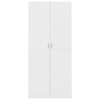 Door Bedroom Wardrobe - White - 90 x 52 x 200cm