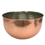 Hammered Vintage Copper Coloured Bowl - Large