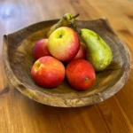 Triangular Shaped Wooden Fruit Bowl