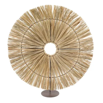 Dried Sun Grass Ornament On Stand - 54cm