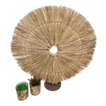 Dried Sun Grass Ornament On Stand - 54cm