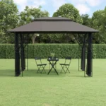 Gazebo With Sidewalls - Steel - Anthracite - 400 x 300x 270cm