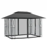 Gazebo With Sidewalls - Steel - Anthracite - 400 x 300x 270cm