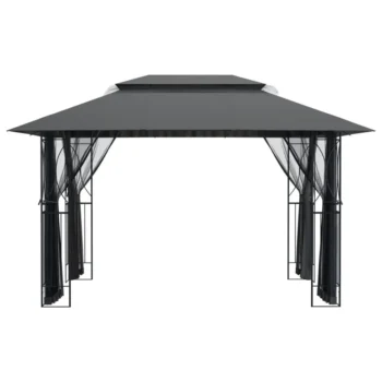 Gazebo With Sidewalls - Steel - Anthracite - 400 x 300x 270cm