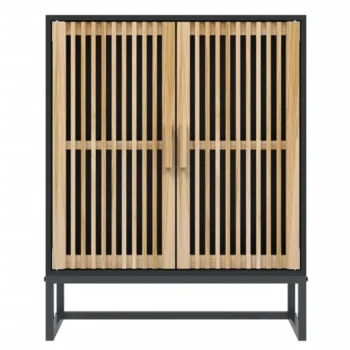 Sideboard - Engineered Wood - Black - 60 x 30 x 75cm