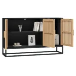 Sideboard Engineered Wood - Black - 105 x 30 x 65cm