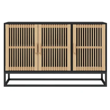 Sideboard Engineered Wood - Black - 105 x 30 x 65cm