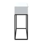 Console Table - Engineered Wood And Iron - White - 105 x 30 x 75cm