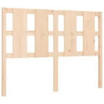 Wooden Bed Frame With Headboard - 195.5 x 140.5 x 100cm