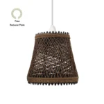 Woven Rattan Creative Lamp Cage - Hanging Fixture -18cm x 18.5cm