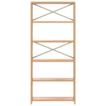 6 Tier Shelf - Solid Oak Wood - 80 x 30 x 181cm