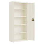 Steel File Cabinet With Lock - White - 90 x 40 x 200cm